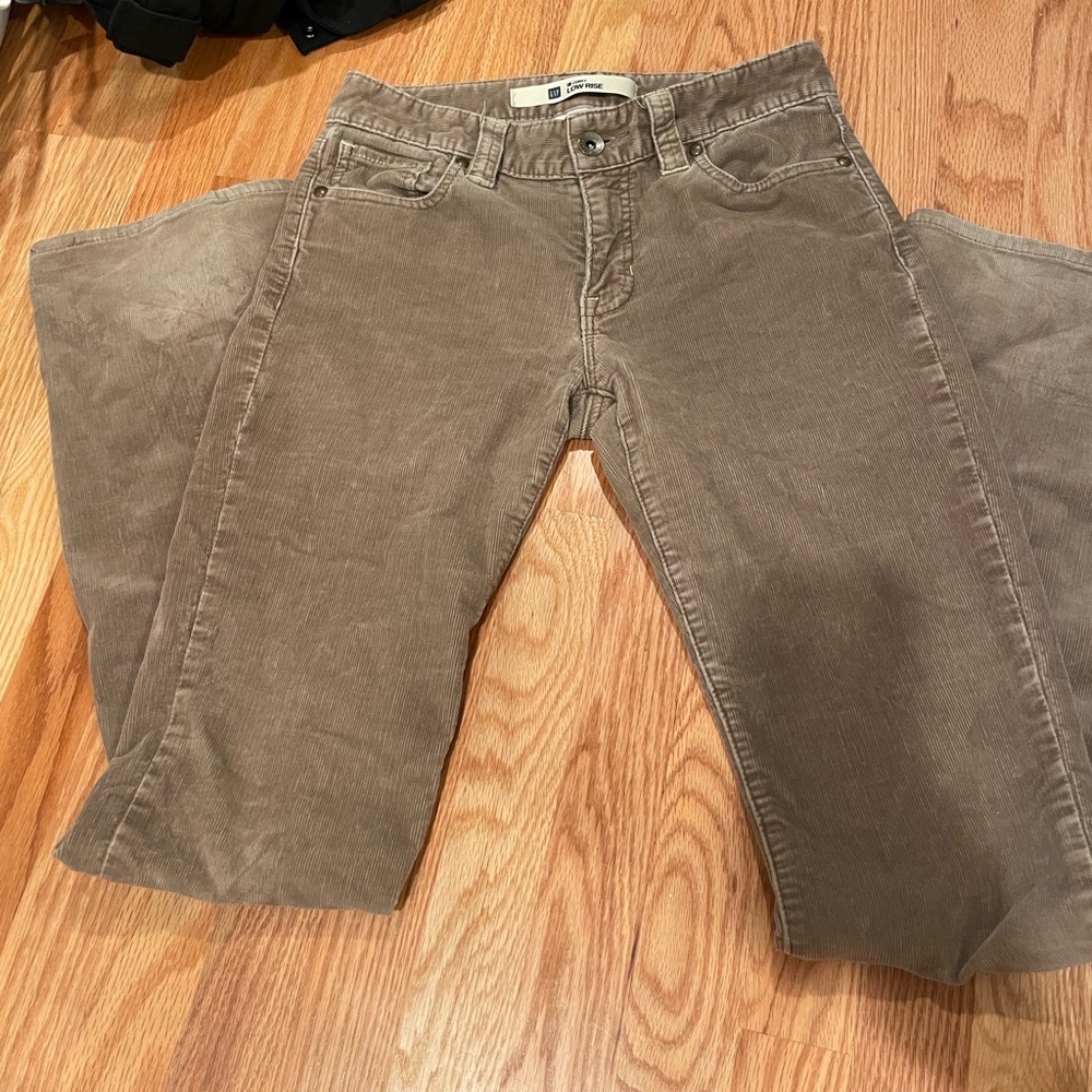 lowrise corduroy flared pants